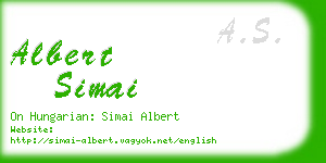 albert simai business card